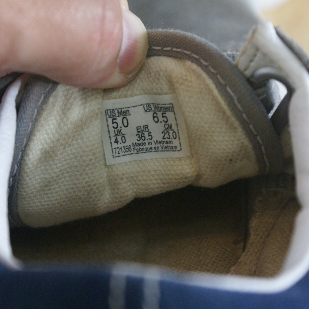 Vans Old Skool V Off The Wall Navy Grey Suede Triple Strap Sneakers 5 Men 6.5 W - Picture 5 of 7